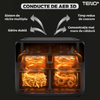 Friteuza Dubla Fara Ulei Air Fryer Teno1658, tehnologie smart sensing, programe smart chef automate, afisaj digital, capacitate 9 L, tehnologie de eliminare a grasimii, functie de pastrare la cald, tensiune alimentare 220-240 V, gri/negru