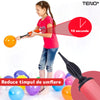 Pompa Manuala Pentru Umflat Baloane cu Dublu Sens Teno371, multifunctionala, materiale calitative, umflare rapida, rosu/negru, 28 cm