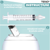 Set 2 Bucati Irigator / Dus Lavaj Nazal Teno528, dispozitiv curatare sinusuri si decongestie nazala, cap din silicon, 10ml, transparent