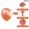 Set 25 Baloane Teno722, pentru Petreceri/Aniversari/Evenimente, o singura dimensiune, latex, somon