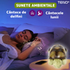 Lampa de Veghe Testoasa Teno1431, proiector de lumini, 8 constelatii, lumina RBG, 2 cantece de adormit copiii, pufoasa si moale, mod inchidere automata, verde/galben
