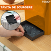 Organizator Multifunctional pentru Bucatarie Teno603, 4 Compartimente, raft condimente, suport detasabil telefon,tavita de scurgere, suport tacamuri/ustensile, portocaliu