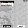 Set Tapet 3D Teno385, suprafata acoperire 2.45 mp, autoadeziv, waterproof, design modern, usor de montat, 70x35cm, alb