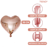 Set 27 Baloane Teno757, Litere, pentru Petreceri/Aniversari/Evenimente, confetti, stelute, inimioare, model HAPPY BIRTHDAY, rose gold
