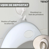 Reductor WC Copii Teno648, suprafata antiderapanta, confortabil, protectie impotriva stropilor, compatibilitate universala, inel de prindere, portabil, alb/gri