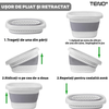 Cos de Rufe Pliabil Mic cu Manere Teno943, organizare si depozitare, multifunctional, compact, 30 litri, 42 x 32 x 28 cm, gri