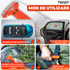 Set 2 Dispozitive de Spart Geamul Teno1066 tip ciocan, doua capete, cutter pentru taiat centura, protectie anti-taieturi, carcasa inclusa, rosu