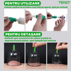 Set 12 Ventuze pentru Masaj Teno682, beneficii multiple, pompa cu vacuum, terapie, decongestionare, verde