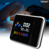 Ceas cu Proiector Multifunctional Teno1499, statie meteo, higrometru, wireless, afisaj digital, proiector rotativ la 180°, predictie vreme 12 ore, 15 x 11 x 2.5 cm, negru