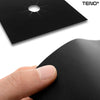 Set 4 Folii Protectie Teflon Teno88, pentru aragaz sau plita, detasabile, ajustabile, usor de curatat, anti-aderente, negru