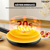 Tigaie Electrica pentru Clatite Teno1665, gatire fara ulei, usor de utilizat, suprafata mare, buton intuitiv, maner rezistent, tavita si tel incluse, 110-220 V, negru