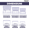 Set 6 Organizatoare Teno671, pentru calatorie, diferite marimi, bagaj de voiaj, valiza, troler, genti, haine, accesorii, inchidere cu fermoar dublu, plasa, albastru inchis