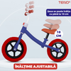 Bicicleta fara Pedale Teno1117, inaltime reglabila, manere anti-alunecare, sa confortabila waterproof, roti de 12 inch, cauciuc rezistent, 2-5 ani, albastru/rosu