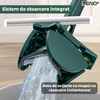 Mop cu Cap in Forma de Inima Teno1157, rotire 360 grade, telescopic, curatare usoara, 2 lavete incluse, 127 cm, verde/galben