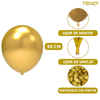 Set 10 Baloane Teno769, Confeti, pentru Petreceri/Aniversari/Evenimente, o singura dimensiune, 2 culori, latex, gold