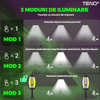 Lampa Solara Stradala 3 LED-uri Teno885, rotunda, control prin telecomanda, senzor de miscare, 3 moduri de iluminare, protectie IP65, Waterproof, exterior, negru