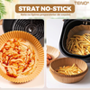 Set 800 Bucati Hartie de Copt pentru Air Fryer Teno764, friteuza, unica folosinta, , 20x16x4.5 cm ,rotund, maro