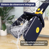 Mop cu Cap Dreptunghiular Teno1177, rotire 360 grade, telescopic, curatare usoara, 3 lavete incluse, 123 cm, albastru/galben
