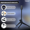 Mini Proiector Teno1452, proiecție Luna/Pamant, trepied stabil si ajustabil, rotire 360 de grade, lentila HD, luminozitate ridicata, conectivitate USB, negru