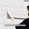 Set 10x Tapet 3D Teno810, suprafata acoperire 4.9 mp, autoadeziv, Model Floral Diamant, perete/tavan, waterproof, usor de montat, design modern, 70x70 cm, alb