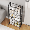 Pantofar tip Raft Teno1126, pentru incaltaminte, 10 niveluri, capacitate mare, structura stabila, tevi din metal, 100 x 50 cm, negru