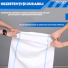 Set 150 de Saci de Rafie Teno1251, materiale calitative, rezistenta ridicata, capacitate mare, waterproof, universali, 55 x 100 cm, alb/albastru