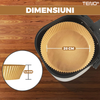 Set 800 Bucati Hartie de Copt pentru Air Fryer Teno764, friteuza, unica folosinta, , 20x16x4.5 cm ,rotund, maro