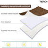Set 2 Covorase de Baie Teno1016, anti-derapante, material moale, design modern, model hexagoane, 80x50 & 50x40cm, maro