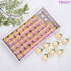 Set 50 de Trandafiri din Sapun Teno1602, flori cu aspect natural, cutie de depozitare inclusa, ideali pentru orice ocazie, design elegant, mov/crem