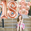 Set 2 Baloane Cifra 18Teno720, pentru Petreceri/Aniversari/Evenimente/Majorate, 105 cm, rose gold