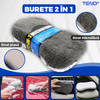 Kit pentru Curatare si Detailing Auto Teno724, interior/exterior, pamatuf, manusa, burete dublu, 3 lavete, 3 piese pentru lustruire, microfibra, gri