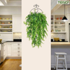 Set 2 Plante Artificiale Tip Iedera Teno1128, ramuri agatatoare, aspect natural, rezistente la conditii meteo, frunze detasabile, interior/exterior, 85 cm, verde