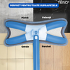Mop cu Cap in Forma de X Teno1149, rotire 360 grade, telescopic, curatare usoara, 2 lavete incluse, 123 cm, albastru deschis