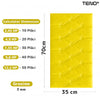 Set Tapet 3D Teno389, suprafata acoperire 2.45 mp, autoadeziv, waterproof, design modern, usor de montat, 70x35cm, galben