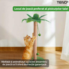 Ansamblu de Joaca pentru Pisici in Forma de Palmier Teno®, tip turn, 1 nivel,franghie si mingiute de joaca, stalpi pentru zgariat, captuseala extra moale, structura stabila, 85 cm, verde