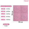 Set 10x Tapet 3D Teno1305, Model Carouri si Flori, suprafata acoperire 4.9 mp, autoadeziv, waterproof, usor de montat, design modern, 70x70 cm, roz