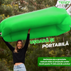 Saltea Gonflabila Tip Sezlong Lazybag Teno1234, material rezistent, umflare fara pompa, pentru plaja/picnic/camping, rucsac de depozitare, 190 x 70 cm, verde