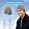 Caciula Bluetooth Unisex Teno1494, hands-free, microfon, difuzoare stereo incorporate, sistem audio detasabil, curatare usoara, comoda, pentru alergare/drumetii, gri deschis