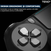 Controller Wireless DoubleShock Teno541, compatibil cu PS4, joystick-uri analog, vibratie dubla, baterie performanta, negru