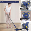 Mop cu Cap in Forma de Stea Teno552, rotire 360 grade, telescopic, curatare usoara, 4 lavete incluse, 123 cm, albastru/galben
