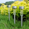 Set 10 Lampi Solare pentru Gradina Teno1119, tehnologie LED,pentru exterior, incarcare solara, autonomie 8 ore, tip tarus, PVC, lumina alb rece