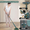 Mop cu Cap in Forma de Inima Teno1157, rotire 360 grade, telescopic, curatare usoara, 2 lavete incluse, 127 cm, verde/galben