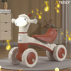 Bicicleta cu 4 Roti fara Pedale Oita Teno1101, structura stabila, cap luminos, functie cu muzica, lansator de baloane incorporat, 56 x 34 x 28 x 30 cm, 1-3 ani,maro