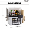 Organizator Multifunctional pentru Bucatarie Teno483,suport sticle, rafturi pentru condimente, cuier pentru ustensile, suport cutite, 46 x 26 x 43 cm, alb