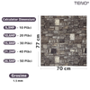Set 10x Tapet Caramida 3D Teno1298, Model Piatra Naturala, suprafata acoperire 5.3 mp, autoadeziv, waterproof, usor de montat, design modern, 70x77 cm, maro/gri