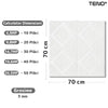 Set Tapet 3D Teno111, autoadeziv, perete/tavan, model floare, waterproof, usor de montat, design modern, 70x70 cm, alb