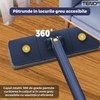 Mop cu Cap Dreptunghiular Teno1177, rotire 360 grade, telescopic, curatare usoara, 3 lavete incluse, 123 cm, albastru/galben