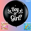 Balon Gender Reveal Teno1058, pentru Petreceri/Evenimente/Botezuri, confetti in 2 culori, negru