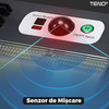 Lampa Solara Stradala 24 LED-uri Teno877, tip bec, 3 capete, control prin telecomanda, senzor de miscare, 3 moduri de iluminare, protectie IP65, Waterproof, exterior, negru