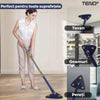 Mop cu Cap Triunghiular Teno321, rotire 360 grade, telescopic, curatare usoara, 4 lavete incluse, 127 cm, albastru/galben